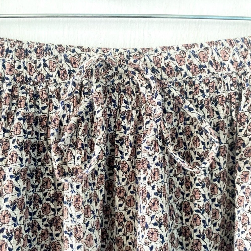 Alya Boho Paisley Skirt Small Elastic Waist Pom Pom Hem Lined - Picture 3 of 8